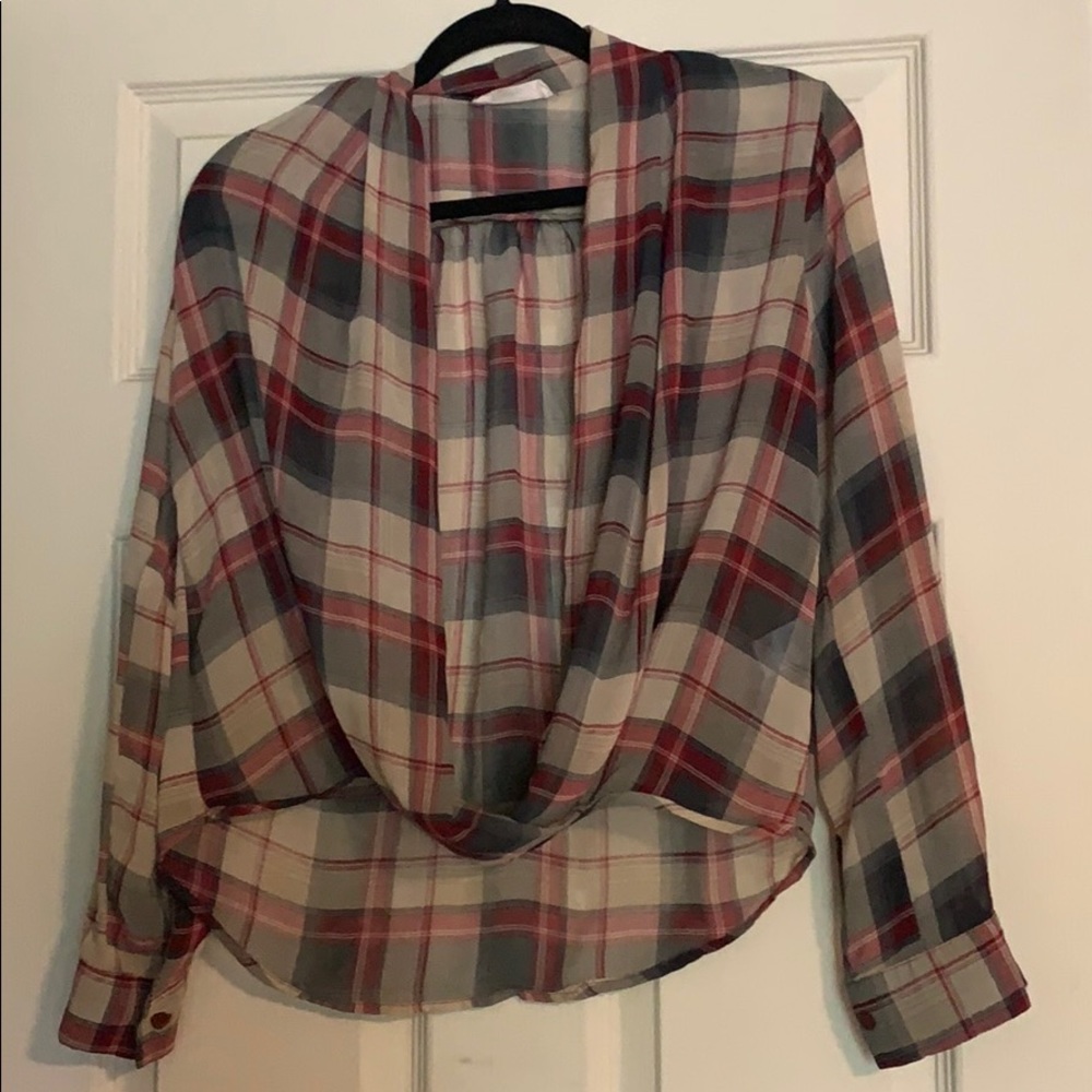 Long sleeve sheer top
